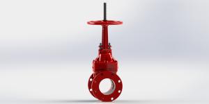 Quality Soft Seated Wedge UL FM Gate Valve Red For Fire Fighting Service wholesale