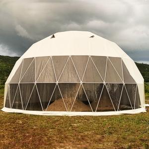 Quality 15m Half Sphere Geodesic Big Dome Tent Large Bay Clear Window Yurt wholesale