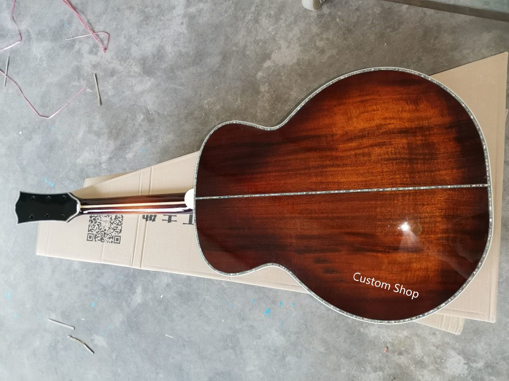 Aaaa All Solid Koa Wood 43 Inch Custom Design Jumbo Body Acoustic Guitar