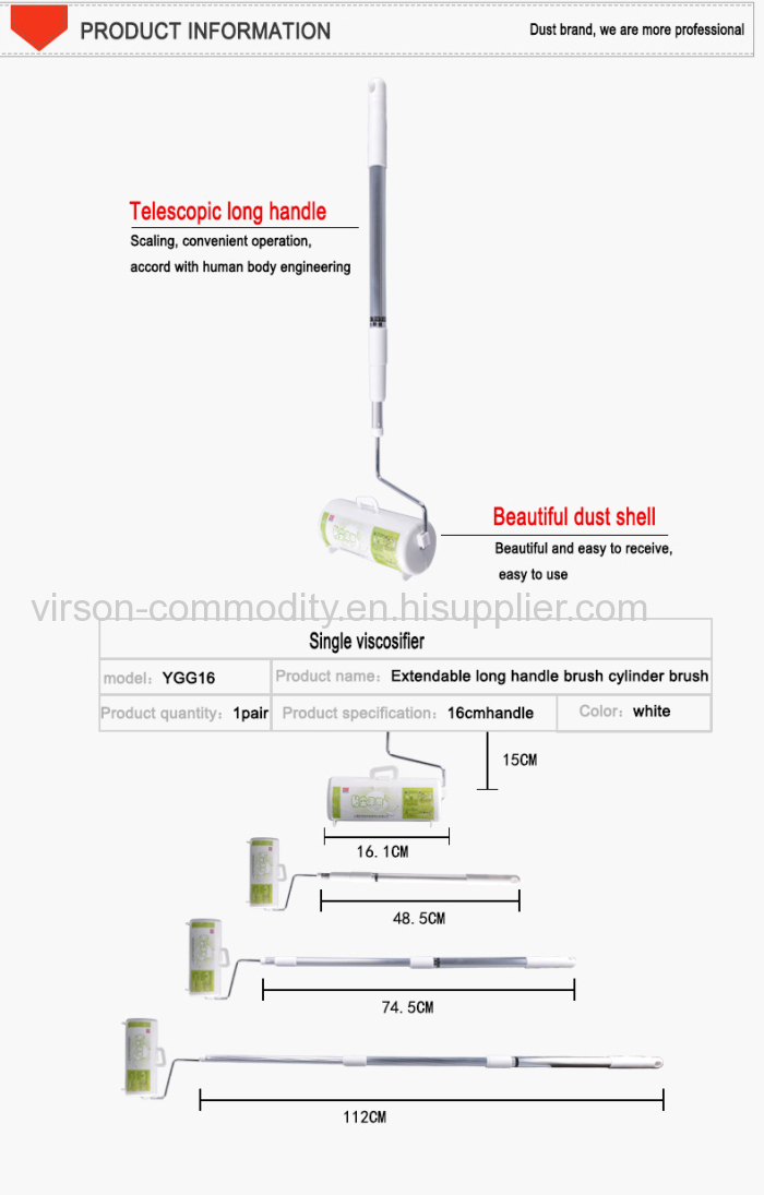 Paper Sheet Sticky Long Handle Lint Roller