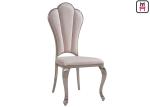 Indoor Vintage Shell Back Chairs With Lines / Buttons / Cross Velvet