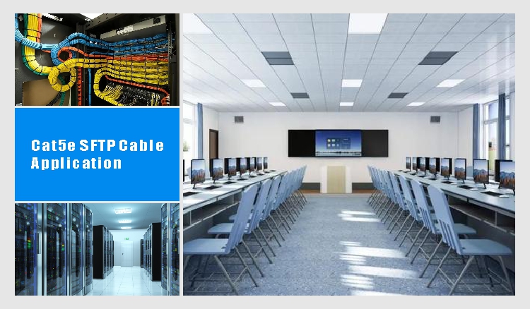 500FT Cat5e SFTP Shielded White PVC Jacket Solid Ethernet Network Cable