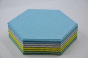 Quality Indoor Polyester Acoustic Board PET Sound Absorbing Panels Hexagon For School Library wholesale