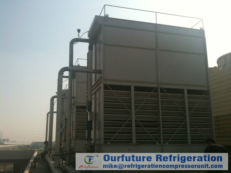 Cold Storage Room Evaporative Cooled Condenser Refrigerant R22 R134a R404a R407c