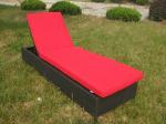 Multifunction Rattan Sun Lounger , Resin Wicker Lounge Chair