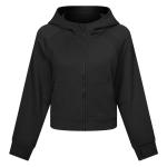 Winter High Collar Full Zip Riding Womens Sports Jacket Hoodies With Hat