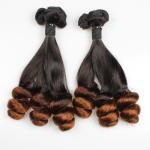Grade 7A Virgin Hair Weft Loose Wave Ombre Color Brazilian Hair With Factory
