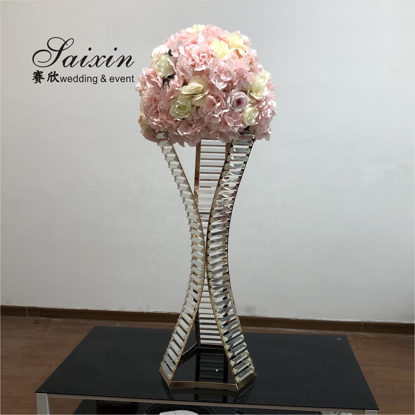 Gold Silver Decorative Metal Vase Set Flower Vase Wedding Decoration Centerpiece