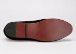 Logo Embroidered Velvet Loafers Royal Style Luxury Velvet Slippers For Men