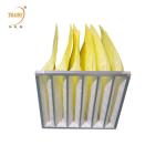 Pocket Synthetic Fiber Industrial Air Filter 6 Pockets Pocket Media