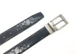 Mens Formal Suit Belt Reversible Leather 1-3/8”（35mm）Wide 1 For 2 Rotate Buckle