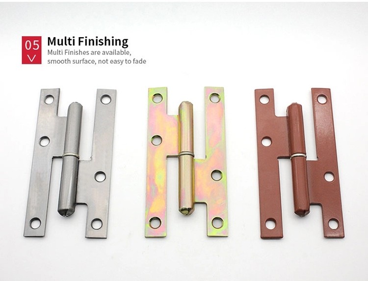 Flat Head H Hinges Nickel Plated 140mm*55*2.5mm For Cabinets