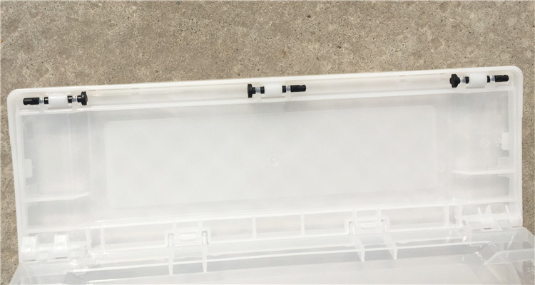 Attached Lids Collapsible Plastic Tote Boxes / Foldable Plastic Container