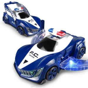 Quality 360 Rotation Electric Police Car Vehicle LED Music Kids Educational Toys Children Gift Birthday Present wholesale