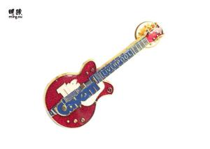 Quality Guitar Shape collectable pin badges , lovely music lapel pins 12g Weight wholesale
