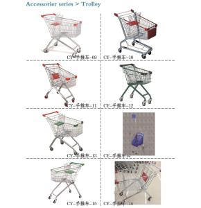 Quality Folding Shopping Trolley , Metal Shopping Cart Logistics Trolley wholesale