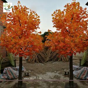 Quality UVG garden ornament autumn fake dwarf maple tree for interior decoration 12ft high GRE071 wholesale