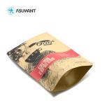 Fresh Roasted Coffee Kraft Paper Zipper Bags Gravure Printing For Espresso Beans