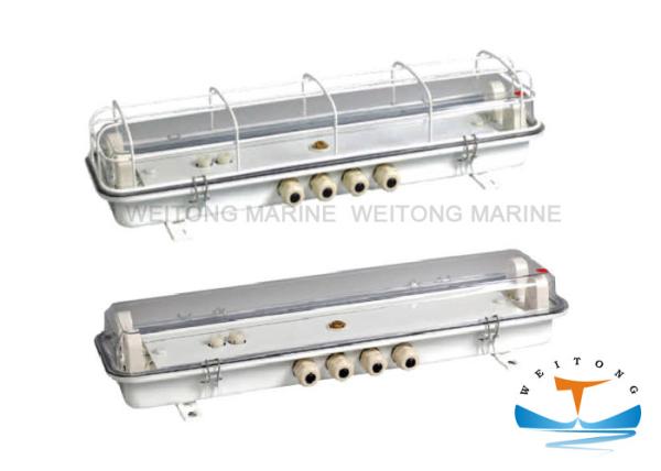 2x20W Fluorescent Pendant Light , Outdoor Marine Lighting With Emergency Lamp