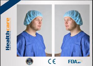 Quality PP Or SMS Disposable Bouffant Surgical Caps , Disposable Nurse Cap Lightweight wholesale