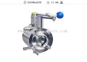 Quality Sanitary stainless steel butterfly valves , 4&quot; Manual mixing proof butterfly valve wholesale