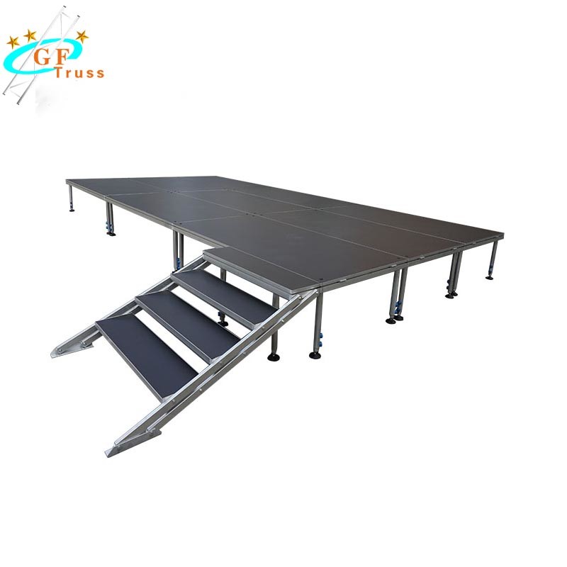 Portable Outdoor Event Aluminum Stage Platform Non Slip Acrylic Glass Surface