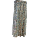 OEM ODM Elastic Waistline Viscose Flower Printed Skirt