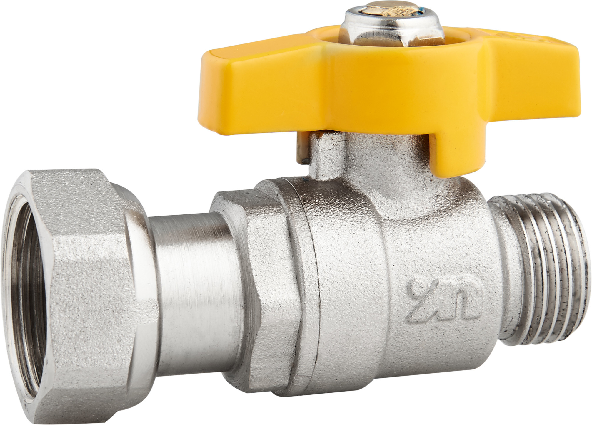 5801C Gas Stove Valve Brass Ball Valve Straight Type DN15 for Residential Gas Supply with Flexible Female Threaded Nut