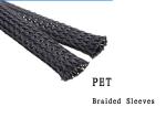 Pet Electrical Wrap Around Braided Sleeving , Wire Protection Sleeve Fire