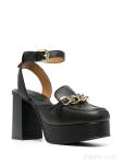 JBPH0303 Black BSCI Ladies Block Heel Sandals Super Light Rubber Sole