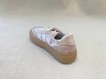 Women casual satin espadrilles sneakers with geneiun leather soft-soled and silk