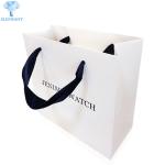 Embossed Coated paper Cloth Gift Bags With Handles Eco friendly