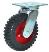 Quality Heavy Duty Rubber On Red Cast Iron Swivel Caster 6 Inch wholesale