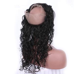 Quality Real Natural Wave 360 Lace Frontal Closure Hand Tied With Baby Hair wholesale