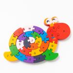 Wooden Building Block Toys For Kids Baby Early Education Snails Digital Tortoise