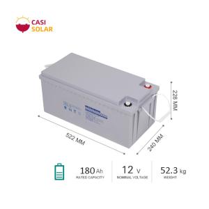 Quality 180Ah Deep Cycle Gel Battery Valve Regulated Lead Acid 12v wholesale