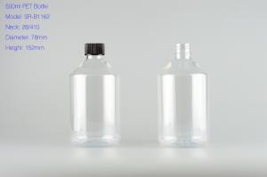 Quality 500ml clear plastic bottle with screw cap wholesale