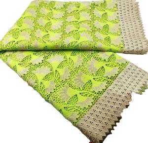 Quality Double color guipure lace wedding african lace fabric soft water soluble lace women dress Nigerian embroidery fabric wholesale