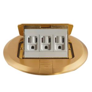 Quality Weatherproof Round Floor Socket Ground Plug 20A USB Charging Hidden Pop Up wholesale