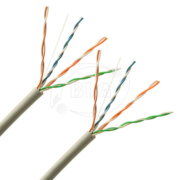 White Ethernet Lan Cable 28 / 26 / 24AWG For Network / Tele - Communication