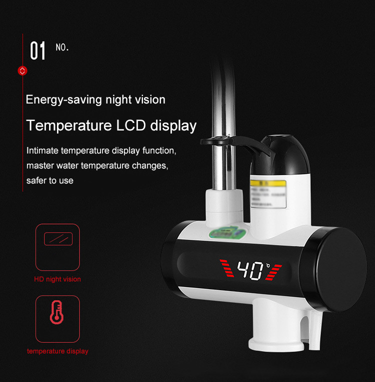 50HZ Instant Electric Automatic Hot Water Tap 0.04-0.6MPA