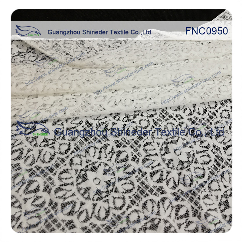 Sunflower Star soft Bush Nylon & Cotton lace fabric for lady dress