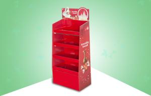 Quality Retail 100% Recyclable Cardboard Merchandising Displays Units With Four Shelves wholesale
