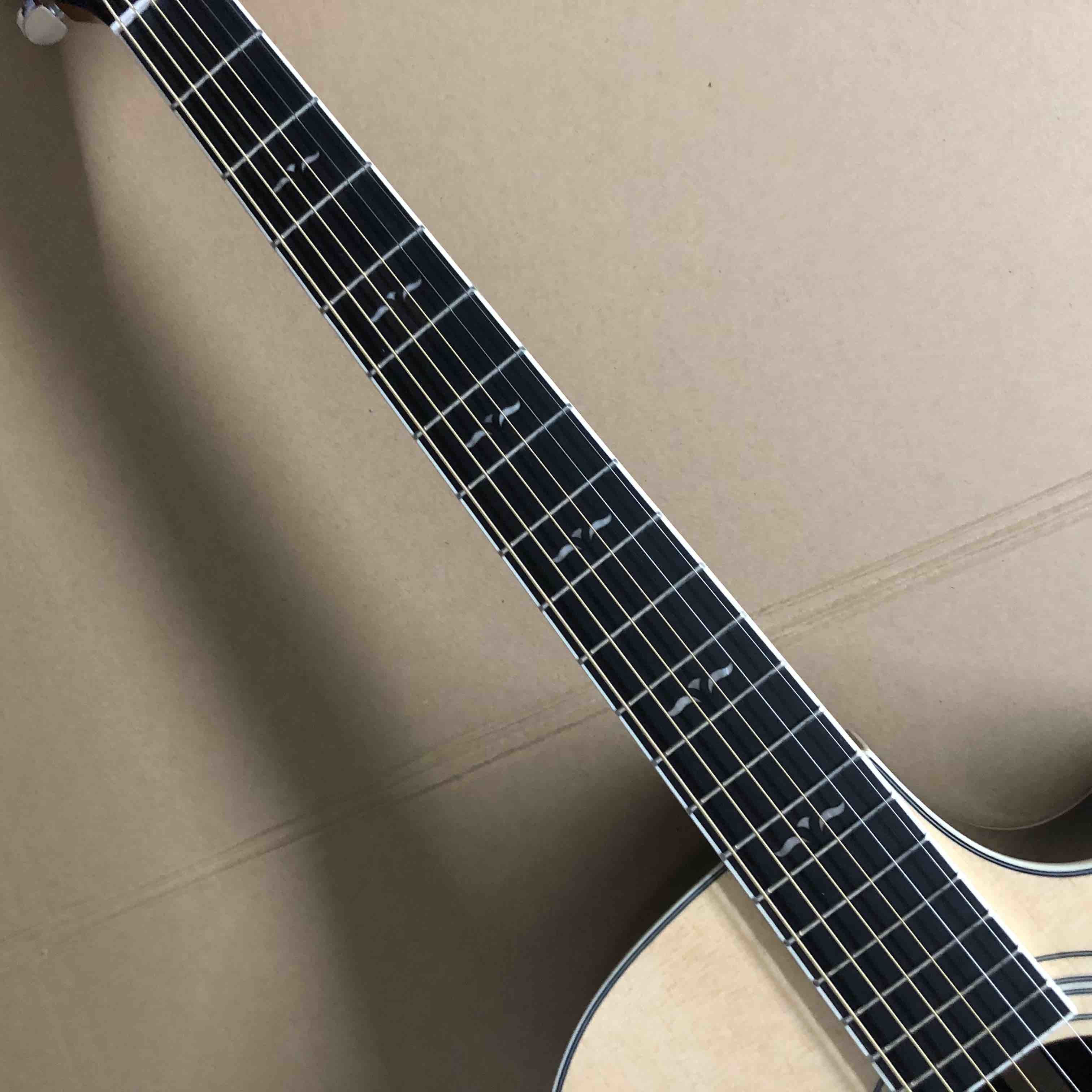 All Solid Spruce 414 Acoustic Electric Guitar with Fishman 301 Abalone inlays Ebony fingerboard acoustic guitar