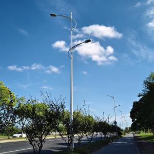 Quality Galvanized Steel Single Or Double Arm 20 Feet Street Light Pole With Painting wholesale