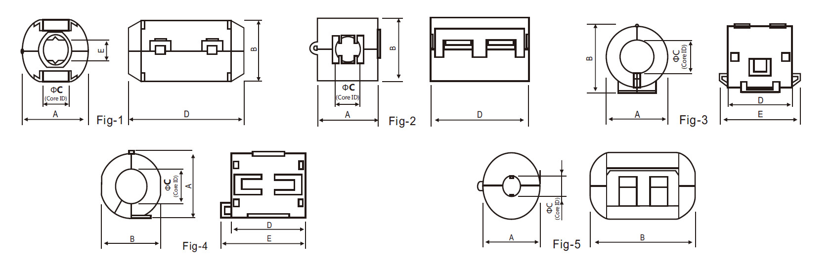 VIIP 15mm RFI EMI Filter Snap On Ferrite Choke