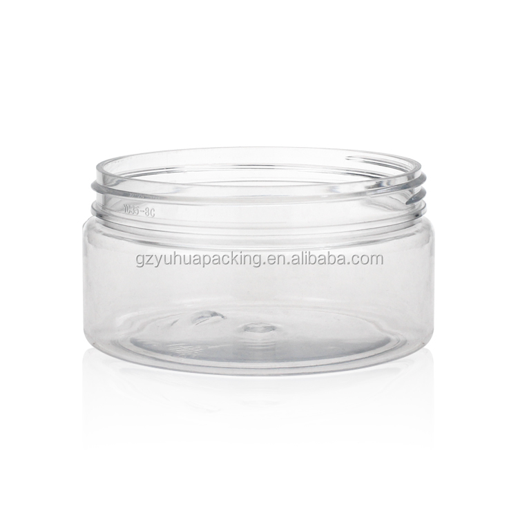 Clear 200ml Plastic Packaging Jars PET Recyclable Cosmetic Jars