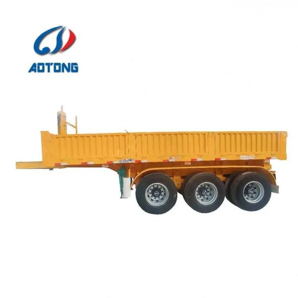 Dual Line Braking System 3 Axles 40Ton Rear Tipper Trailer End Dumping Truck