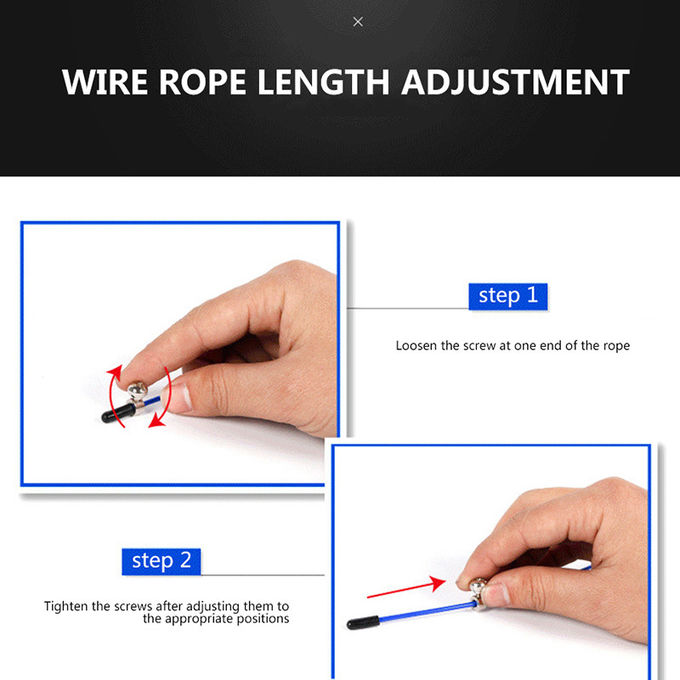 Fitness Training Steel Wire Skipping Rope Exercise 3 Meters Adjustable Speed
