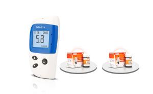 Quality 0.6ul Blood Volume Diabetes Glucose Meter , Light Warning Blood Sugar Level Meter wholesale